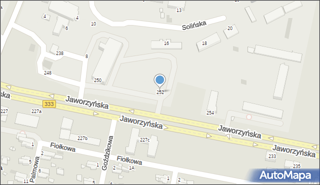 Legnica, Jaworzyńska, 252, mapa Legnicy