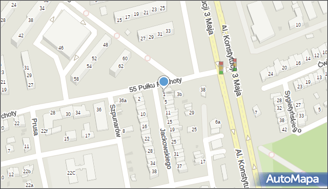 Leszno, Jackowskiego Maksymiliana, 1, mapa Leszno