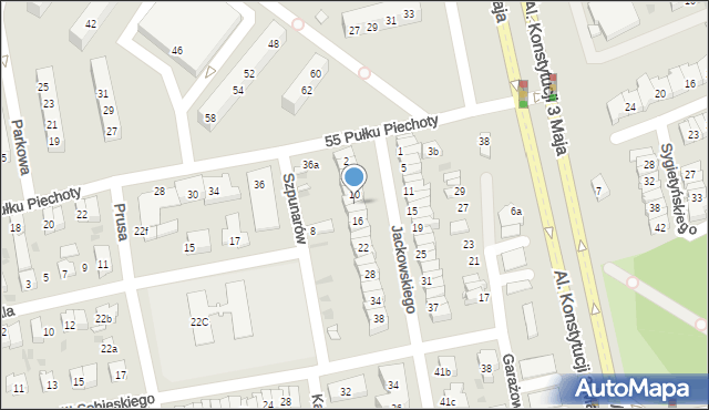 Leszno, Jackowskiego Maksymiliana, 12, mapa Leszno