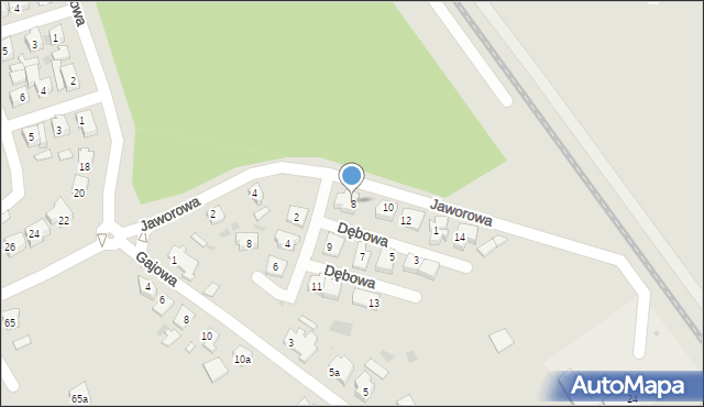 Leszno, Jaworowa, 8, mapa Leszno