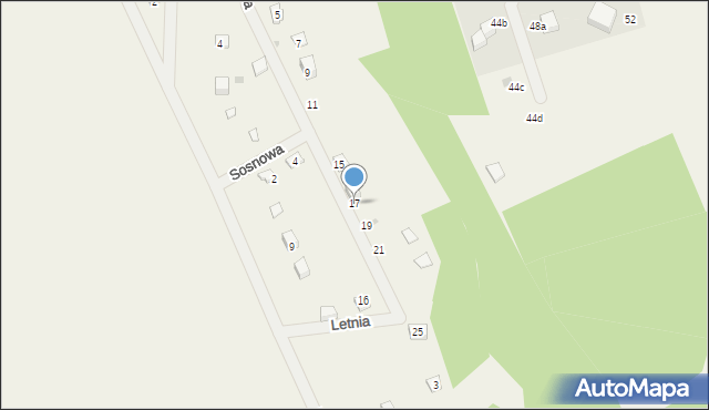 Lewinko, Jałowcowa, 17, mapa Lewinko