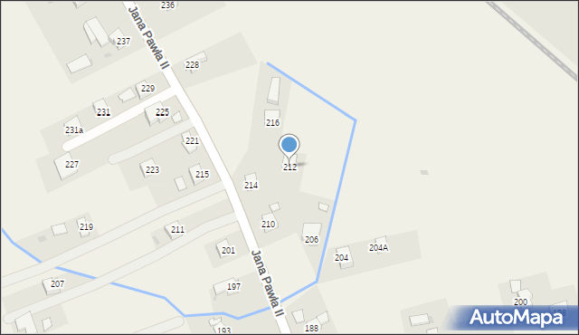 Łężany, Jana Pawła II, 212, mapa Łężany