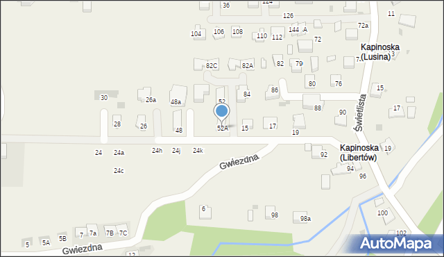 Libertów, Jabłoniowa, 52A, mapa Libertów