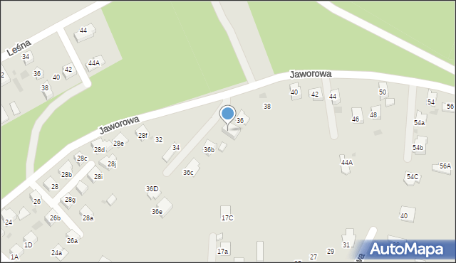 Libiąż, Jaworowa, 36a, mapa Libiąż