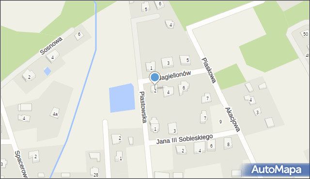 Lipinki Szlacheckie, Jagiellonów, 2, mapa Lipinki Szlacheckie