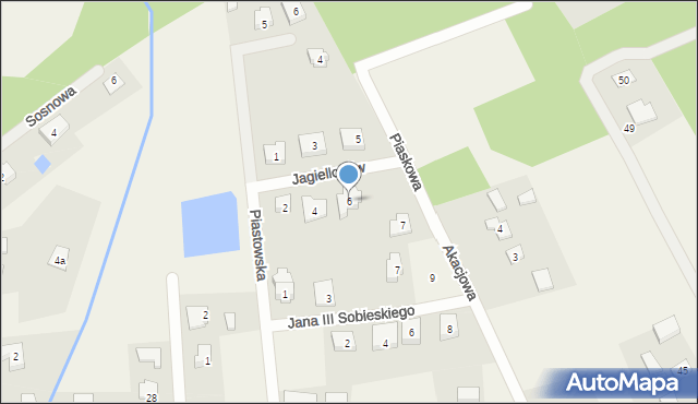 Lipinki Szlacheckie, Jagiellonów, 6, mapa Lipinki Szlacheckie