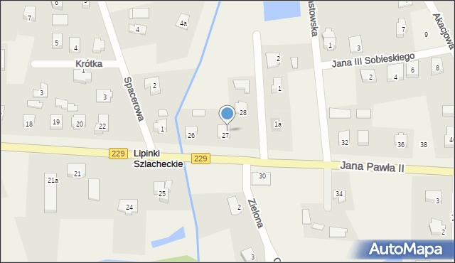 Lipinki Szlacheckie, Jana Pawła II, 29, mapa Lipinki Szlacheckie