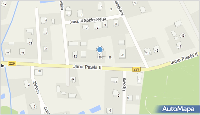 Lipinki Szlacheckie, Jana Pawła II, 36, mapa Lipinki Szlacheckie