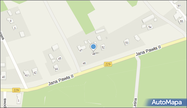 Lipinki Szlacheckie, Jana Pawła II, 48, mapa Lipinki Szlacheckie