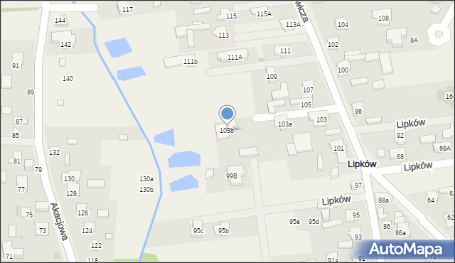 Lipków, Jakubowicza Józefa Paschalisa, 103b, mapa Lipków