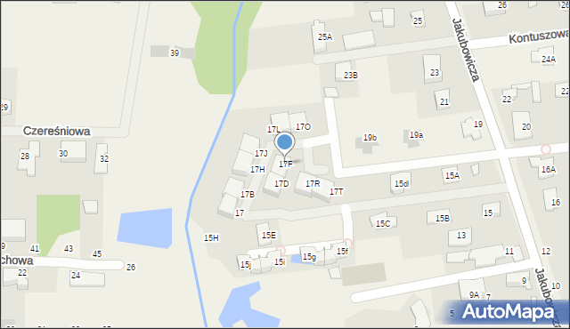 Lipków, Jakubowicza Józefa Paschalisa, 17F, mapa Lipków