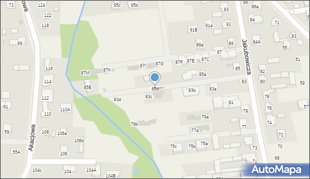 Lipków, Jakubowicza Józefa Paschalisa, 85b, mapa Lipków