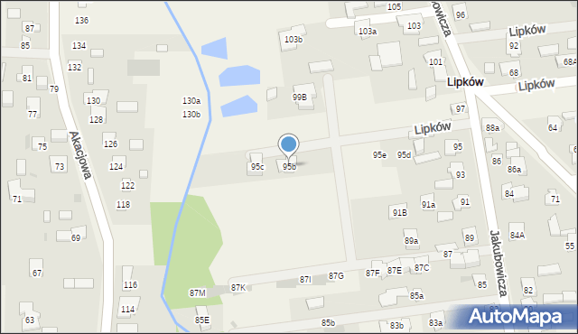 Lipków, Jakubowicza Józefa Paschalisa, 95b, mapa Lipków