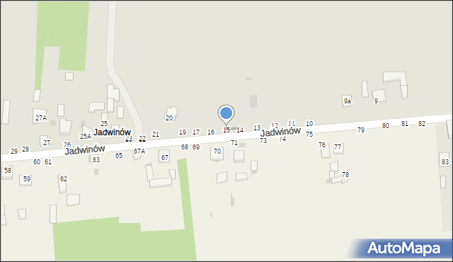 Lipsko, Jadwinów, 15, mapa Lipsko