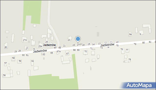 Lipsko, Jadwinów, 17, mapa Lipsko