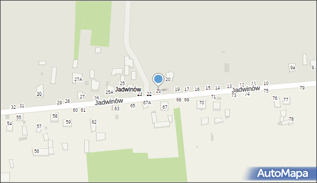 Lipsko, Jadwinów, 21, mapa Lipsko