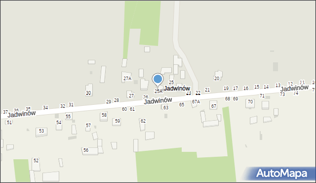 Lipsko, Jadwinów, 25A, mapa Lipsko