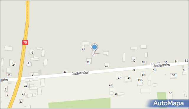 Lipsko, Jadwinów, 41, mapa Lipsko