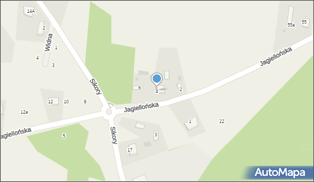 Liszyno, Jagiellońska, 4, mapa Liszyno