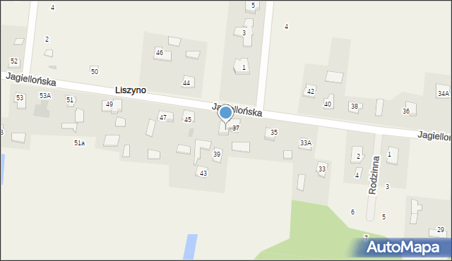 Liszyno, Jagiellońska, 41, mapa Liszyno