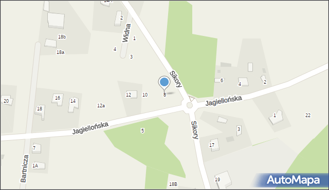 Liszyno, Jagiellońska, 8, mapa Liszyno