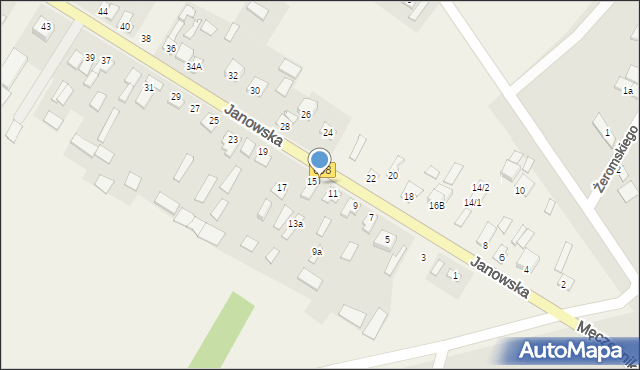 Łobaczew Duży, Janowska, 13, mapa Łobaczew Duży