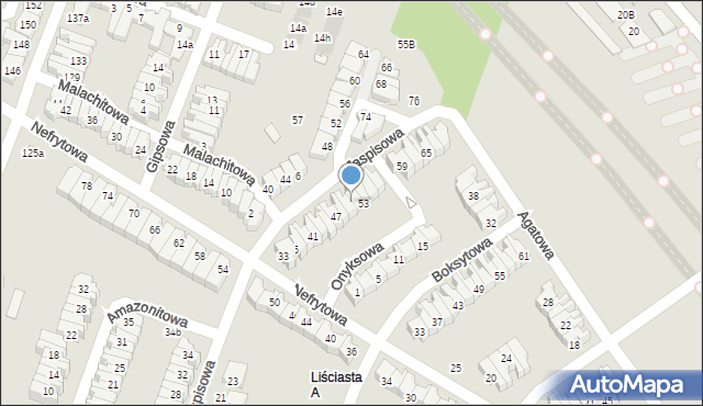 Łódź, Jaspisowa, 51, mapa Łodzi