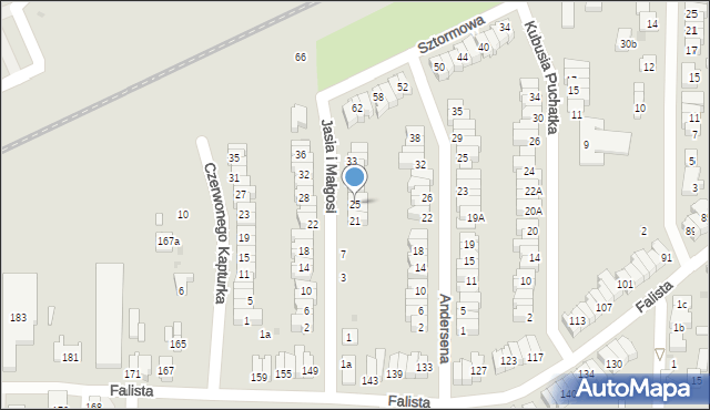 Łódź, Jasia i Małgosi, 25, mapa Łodzi