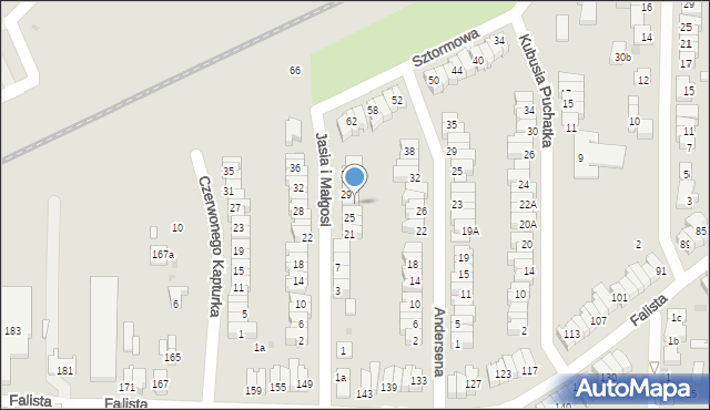 Łódź, Jasia i Małgosi, 27, mapa Łodzi