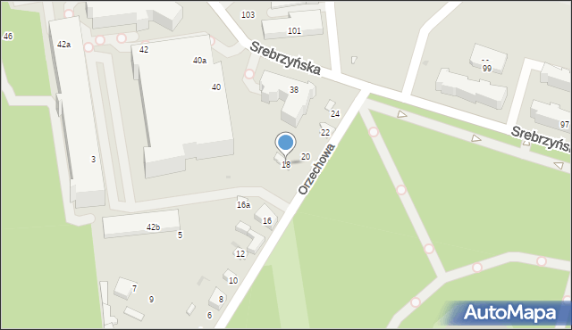 Łódź, Jarzynowa, 18, mapa Łodzi