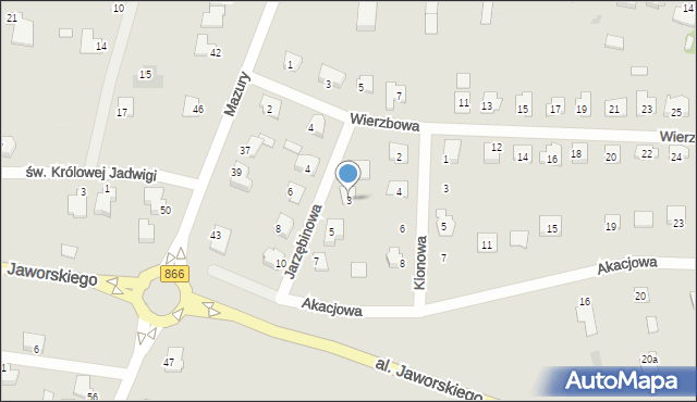 Lubaczów, Jarzębinowa, 3, mapa Lubaczów