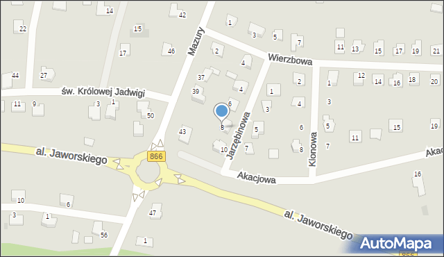 Lubaczów, Jarzębinowa, 8, mapa Lubaczów