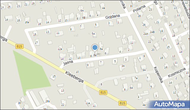 Lubartów, Jasna, 8a, mapa Lubartów