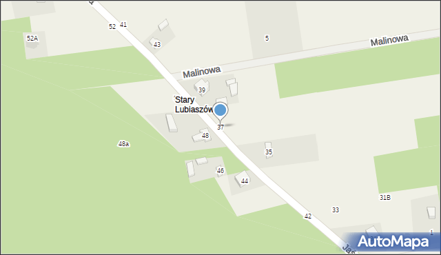 Lubiaszów, Jaśminowa, 37, mapa Lubiaszów