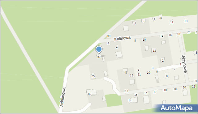 Lubiaszów, Jaśminowa, 67, mapa Lubiaszów