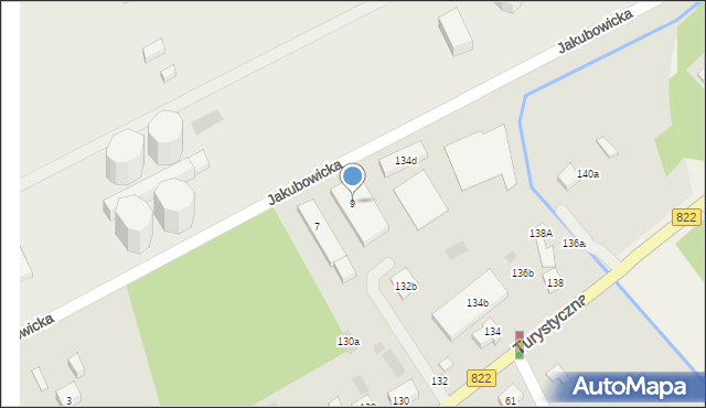 Lublin, Jakubowicka, 9, mapa Lublina