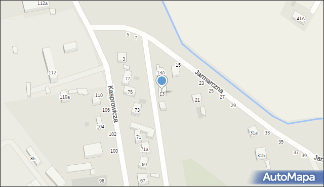 Lublin, Jarmarczna, 13, mapa Lublina