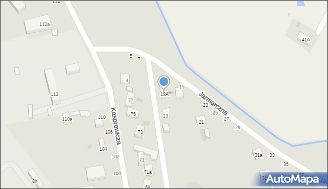 Lublin, Jarmarczna, 13A, mapa Lublina