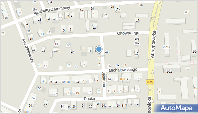 Lublin, Jastruna Mieczysława, 5, mapa Lublina