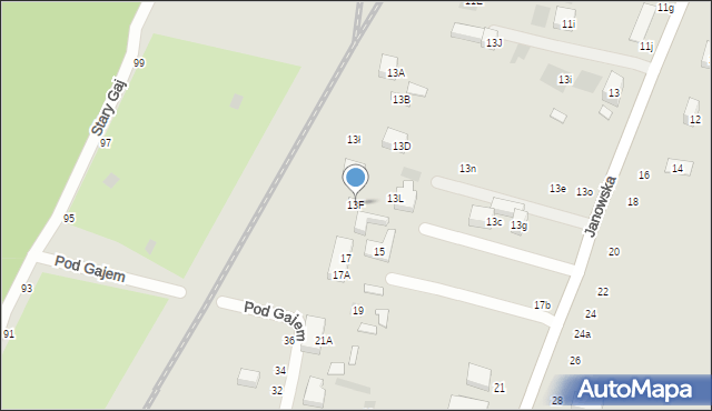 Lublin, Janowska, 13F, mapa Lublina