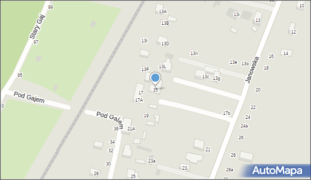 Lublin, Janowska, 15, mapa Lublina