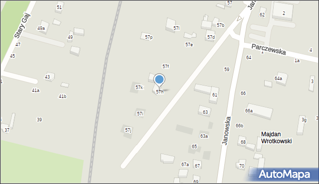 Lublin, Janowska, 57h, mapa Lublina