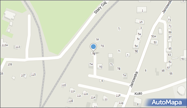 Lublin, Janowska, 7E, mapa Lublina