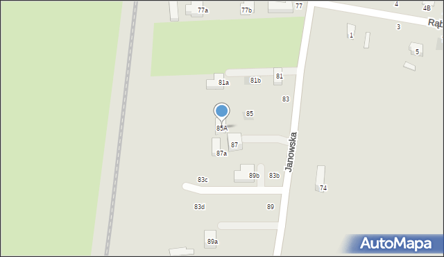 Lublin, Janowska, 85A, mapa Lublina