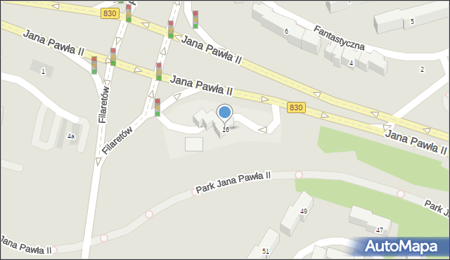 Lublin, Jana Pawła II, 16, mapa Lublina