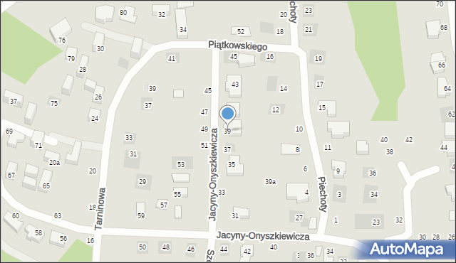 Lublin, Jacyny-Onyszkiewicza Tadeusza, 39, mapa Lublina