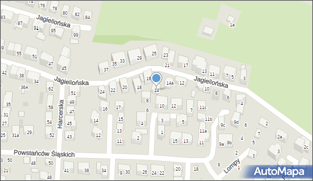 Lublin, Jagiellońska, 14, mapa Lublina