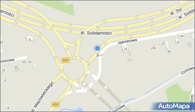 Lublin, Jaśminowa, 16, mapa Lublina