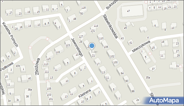 Lublin, Jaworskiego Kazimierza Andrzeja, 23, mapa Lublina