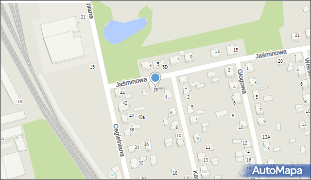 Lubliniec, Jaśminowa, 16, mapa Lubliniec